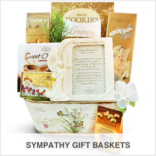 Sympathy Gift Baskets, sympathy gifts, sympathy angel figurine, sympathy gift basket with keepsake gifts