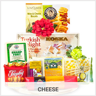 cheese and meat baskets, gourmet cheese baskets, cheese and fruit baskets, cheese, nuts and snack baskets,