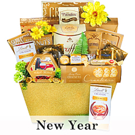 Celebrate New Year with a golden gift basket, delivery in Ontario, Canada 